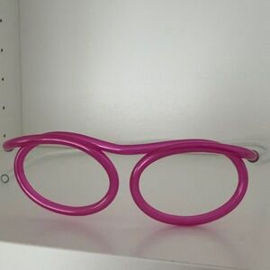 Kid Straw Drink Glasses - Pink - Oval Frame Eyeglasses - Funny - Silly - Gift